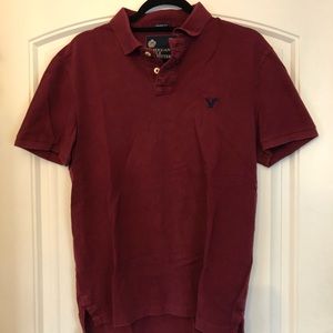 American Eagle Athletic Fit Maroon Polo